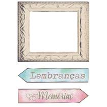 Aplique Papel Decoupage em Mdf Kit 5 Un. Apm6-025 Moldura Quadrada 6cm Litoarte