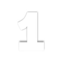 Aplique Papieri Número 1 Branco Com 40 Unidades Ap097pt - Papieri