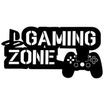 Aplique Parede Quadro Para Decoração Quarto e Espaço Gamer em Mdf Cor Preto