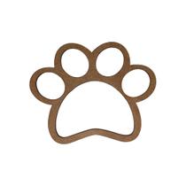 Aplique Pata de Cachorro 12x10 Kit 6un Mdf Cru Madeira Aplique Pata de Cachorro 12x10 Kit 6un Mdf Cru Madeira