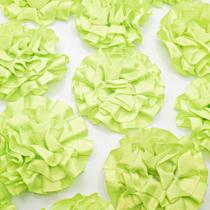 Aplique Patch Tecido Flor Verde Limão 50x50mm 10pç 24g
