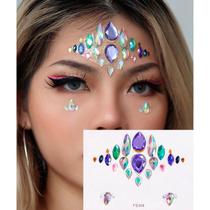 Aplique Pedrinhas Neon Adesivo Rosto Corpo Carnaval Oferta