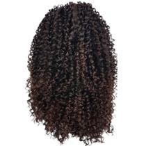 Aplique Rabo De Cavalo Cacheado Curto 45cm Fibra Orgânica