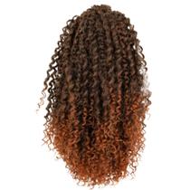 Aplique Rabo De Cavalo Cacheado Curto 45cm Fibra Orgânica
