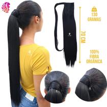 Aplique Rabo De Cavalo Com tiras autocolantes + Disfarce - Facil Colocação - Removivel 70 Cm