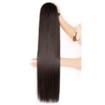 Aplique Rabo De Cavalo Liso Longo 70cm Em Tela Pra Penteados