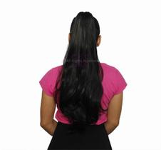 Aplique Rabo De Cavalo Piranha Liso Preto Fibra Futura 60 Cm Aplique Rabo De Cavalo Piranha Liso Preto Fibra Futura 60 Cm