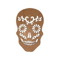 Aplique Recorte Caveira 10x6,7 Kit 6un Mdf Madeira