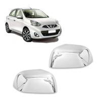 Aplique Retrovisor Capa Cromada Esquerdo Nissan March Versa 2011 2012 2013 2014