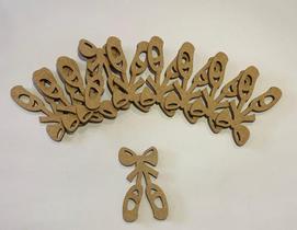 Aplique Sapatilha de Bailarina - Kit com 50 Unidades de MDF Aplique Sapatilha de Bailarina - Kit com 50 Unidades de MDF