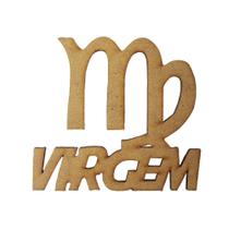Aplique Signo Virgem 7x6,5 Mdf Madeira Cru Aplique Signo Virgem 7x6,5 Mdf Madeira Cru