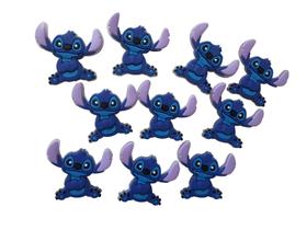 Aplique Stitch Emborrachado 4cm - Kit com 10 peças