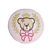 Aplique termocolante urso/laço 7 cm unidade Aplique termocolante urso/laço 7 cm unidade