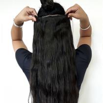 Aplique Tic Tac Cabelo Humano Liso Ondulado 70cm 150gr 1tela - Jkbellus