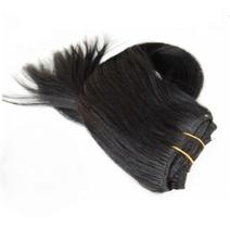 Aplique Tic Tac Cabelo Humano Liso Preto 60cm 300grs 3telas