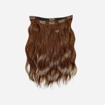 Aplique Tic Tac Cabelo Humano Ondulado Castanho Mesclado 40cm Aplique Tic Tac Cabelo Humano Ondulado Castanho Mesclado 40cm