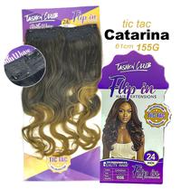 Aplique Tic Tac Cabelo Ondulado Fio Invisível Modelo Catarina 60 Cm