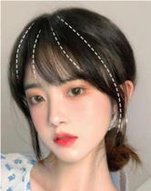 Aplique Tic Tac de Franja Fibra Japonesa Preta