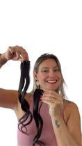 Aplique Tic Tac Lateral p/ Volume Fácil Colocação Cabelo Humano 55cm