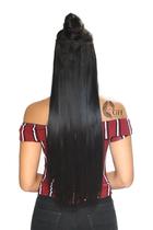 Aplique Tic Tac Liso 70 Cm - Idêntico Ao Humano - Longo Com Volume - Importado - Removivel -