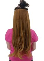 Aplique Tic Tac Liso Loiro Mel 6T28 De Fibra Orgânica 60 Cm