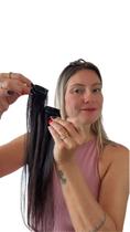 Aplique Tic Tac p/ Volume nas Laterais 2 Mechas Cabelo Humano 50 55cm