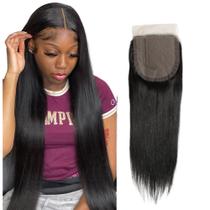 Aplique Top Closure Cabelo Humano Liso 4x4 Sedoso E Macio Aplique Top Closure Cabelo Humano Liso 4x4 Sedoso E Macio