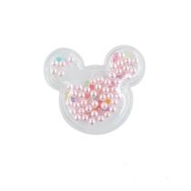 Aplique Urso Incolor Pérola Rosa - 5cm - 2 Un - Artegift - Rizzo Aplique Urso Incolor Pérola Rosa - 5cm - 2 Un - Artegift - Rizzo