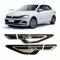 Aplique VW Polo Virtus Paralamas Cromado Alto Relevo