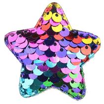 Apliques almofadados para artesanato e decoração - estrela rainbow - kit c/ 4 unid