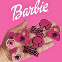 apliques Barbie mix em acrílico/ Pacote com 20 pçs.