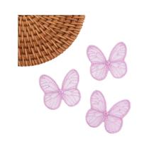 Apliques De Borboleta Em Renda Bordada De 4,5CM, 100 Peças, DIY, Feitos À Mão, Patch De Borboleta Em