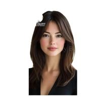 Apliques De Cabelo Humano Castanho Para Mulheres, 100% Naturais, Com Clipe, Preto E Loiro