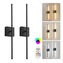 Apliques de Pared Inalámbricos KARTOOSH 62 cm Regulables con Control Remoto RGB