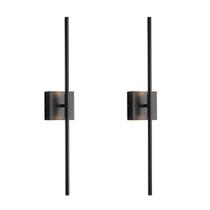 Apliques de Pared KUZZULL Negro Mate LED 3000K 12W Juego de 2 Apliques de Pared KUZZULL Negro Mate LED 3000K 12W Juego de 2