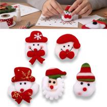 Apliques Enfeites de Natal em Feltro Sortidos 20 Peças Para decoração em Árvore Guirlanda Decoração Artesanal Criativa Apliques Enfeites de Natal em Feltro Sortidos 20 Peças Para decoração em Árvore Guirlanda Decoração Artesanal Criativa