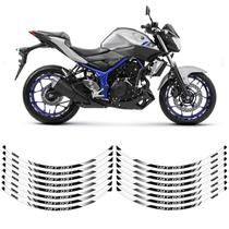 Apliques Frisos Refletivo Roda Yamaha Mt-03 Decorativo Preto Apliques Frisos Refletivo Roda Yamaha Mt-03 Decorativo Preto