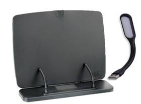 Apoio Ajustável Para Leitura E Tablet + Luminária De Led Usb