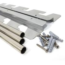 Apoio Churrasqueira Inox 60cm Ajustável Grelhas e Espetos