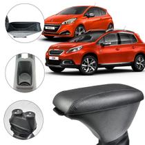 Apoio Console De Braço Peugeot 208 2013/2020 Preto Costura Preta