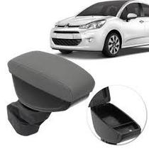 Apoio de braço C3/Aircross material sintético cinza c/costura vermelha Apoio de braço C3/Aircross material sintético cinza c/costura vermelha