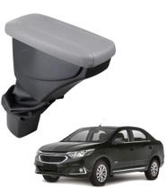 Apoio De Braço Chevrolet Cobalt Couro Cinza Costura Cinza