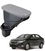 Apoio De Braço Chevrolet Cobalt Couro Cinza Sem Costura