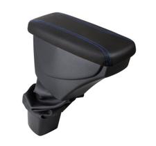 Apoio De Braço Chevrolet Cobalt Couro Preto Costura Azul