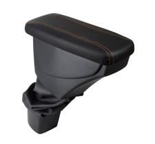 Apoio De Braço Chevrolet Cobalt Couro Preto Costura Laranja