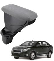 Apoio De Braço Chevrolet Cobalt Tecido Cinza Costura Branca