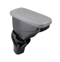 Apoio De Braço Chevrolet Onix Couro Cinza Costura Marrom