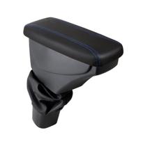 Apoio De Braço Chevrolet Prisma Couro Preto Costura Azul Apoio De Braço Chevrolet Prisma Couro Preto Costura Azul