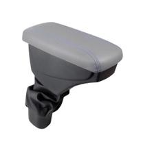 Apoio De Braço Chevrolet Tracker Couro Cinza Costura Azul