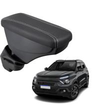 Apoio De Braço Citroen Aircross Couro Grafite Costura Branca